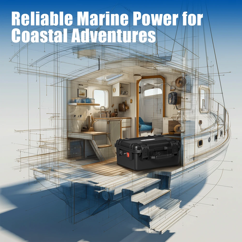 ampgarden 48v 105ah lifepo₄ battery – suitcase case